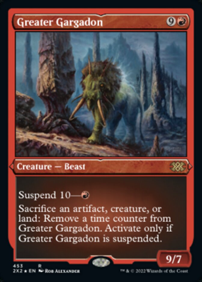 Greater Gargadon (Foil Etched) [Double Masters 2022] | Spectrum Games