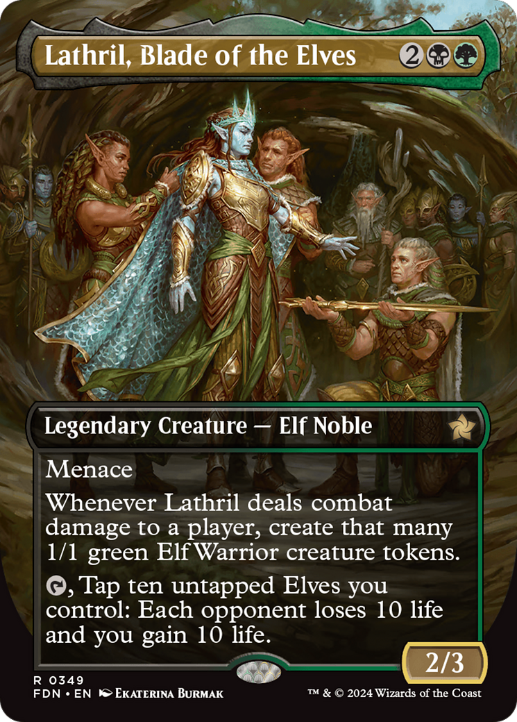 Lathril, Blade of the Elves (Borderless) [Foundations] | Spectrum Games