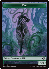 Elk // Emblem - Oko, Shadowmoor Scion Double-Sided Token [Lorwyn Eclipsed Tokens] | Spectrum Games