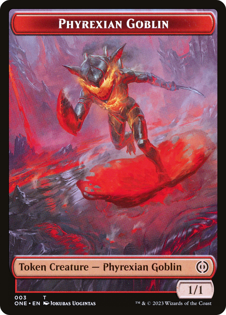 Phyrexian Goblin // Phyrexian Golem Double-Sided Token [Phyrexia: All Will Be One Tokens] | Spectrum Games