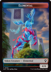 Elemental (0020) // Treasure Double-Sided Token [Secrets of Strixhaven Commander Tokens] | Spectrum Games