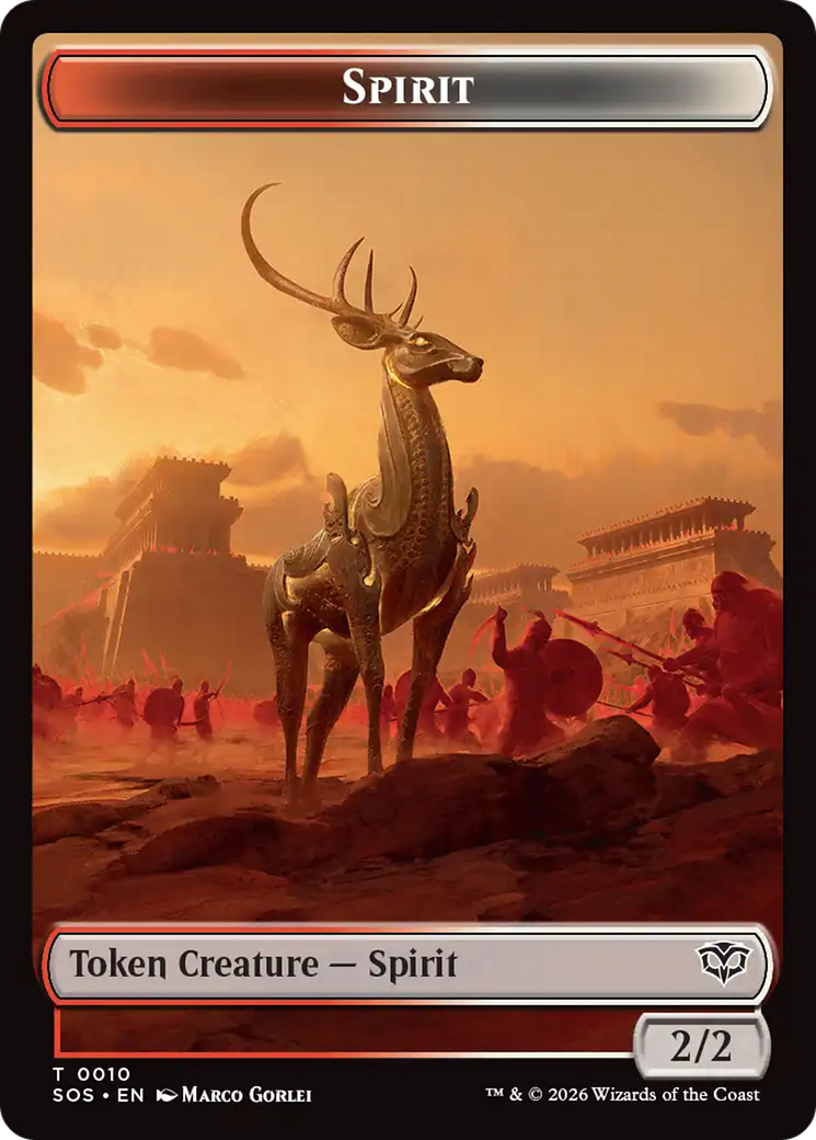 Copy // Spirit (0010) Double-Sided Token [Secrets of Strixhaven Tokens] | Spectrum Games