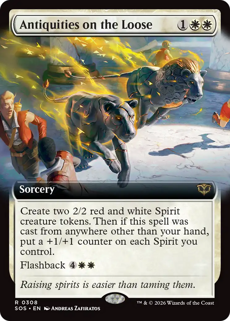 Antiquities on the Loose (Extended Art) [Secrets of Strixhaven] | Spectrum Games