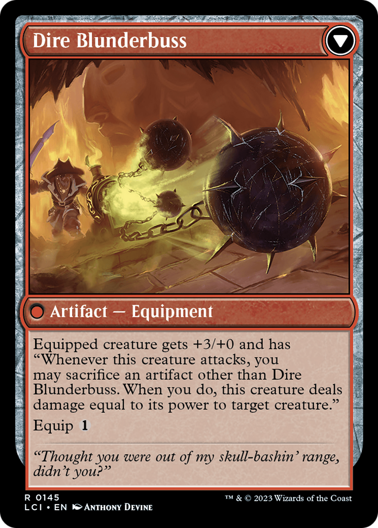 Dire Flail // Dire Blunderbuss [The Lost Caverns of Ixalan Prerelease Cards] | Spectrum Games