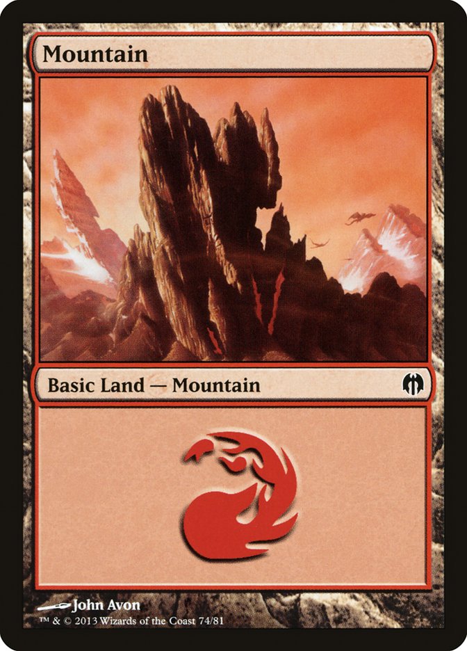 Mountain (74) [Duel Decks: Heroes vs. Monsters] | Spectrum Games