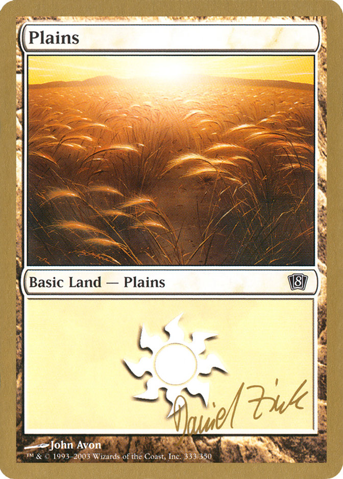 Plains (dz333) (Daniel Zink) [World Championship Decks 2003] | Spectrum Games