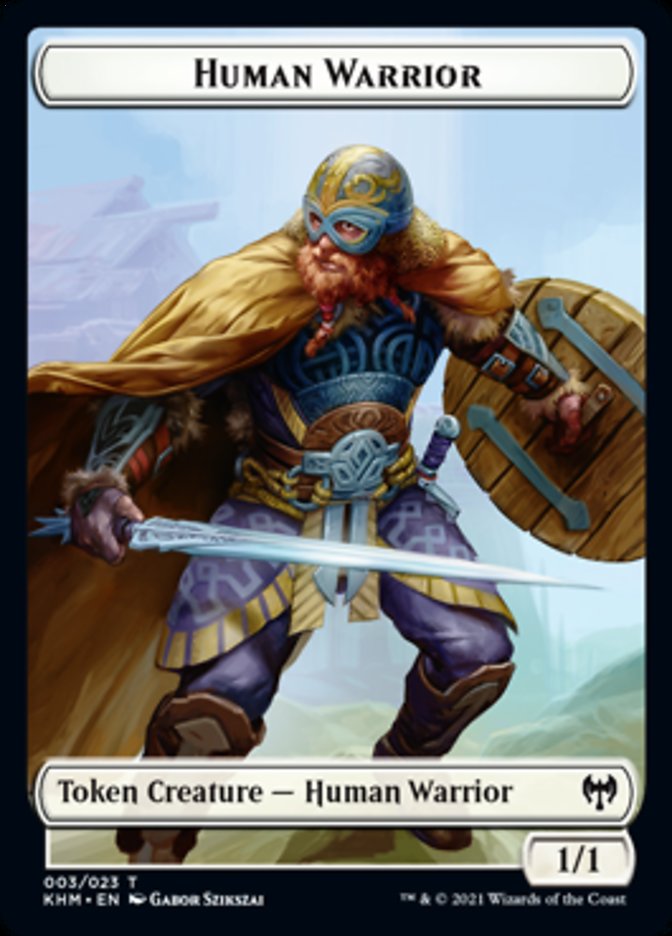Human Warrior Token [Kaldheim Tokens] | Spectrum Games