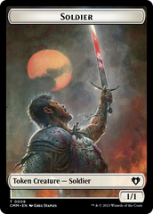Soldier // Elephant Double-Sided Token [Commander Masters Tokens] | Spectrum Games