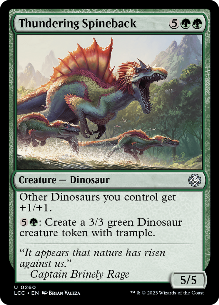 Thundering Spineback [The Lost Caverns of Ixalan Commander] | Spectrum Games