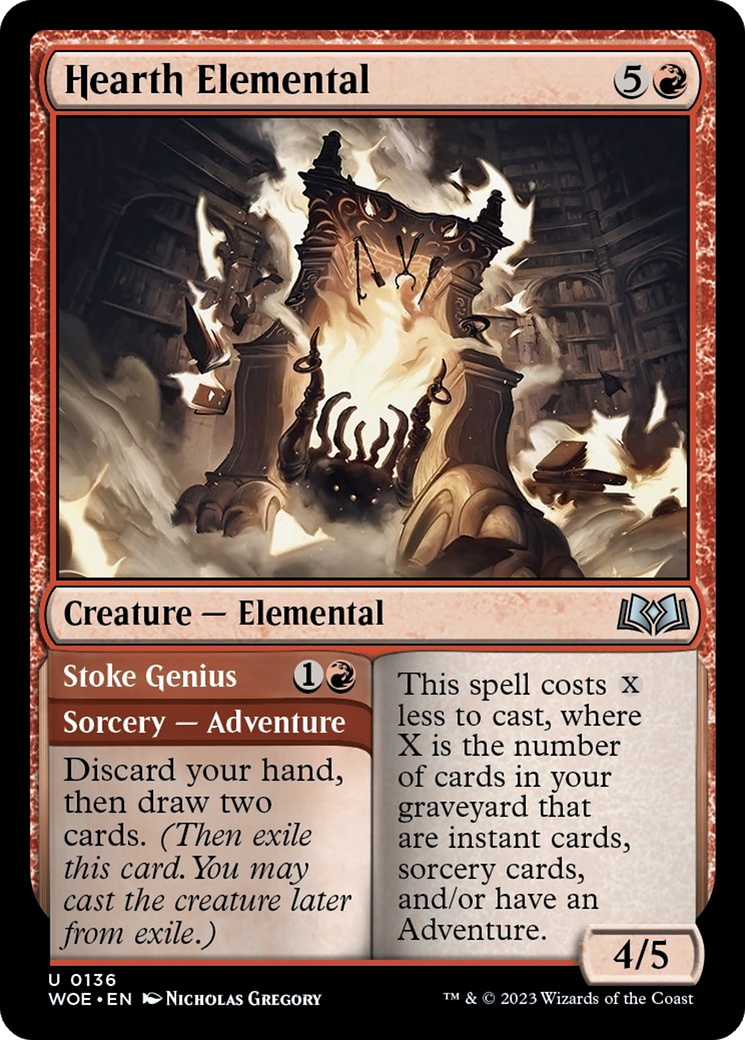 Hearth Elemental // Stoke Genius [Wilds of Eldraine] | Spectrum Games