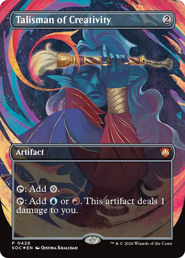 Talisman of Creativity (Borderless) [Secrets of Strixhaven Commander] | Spectrum Games