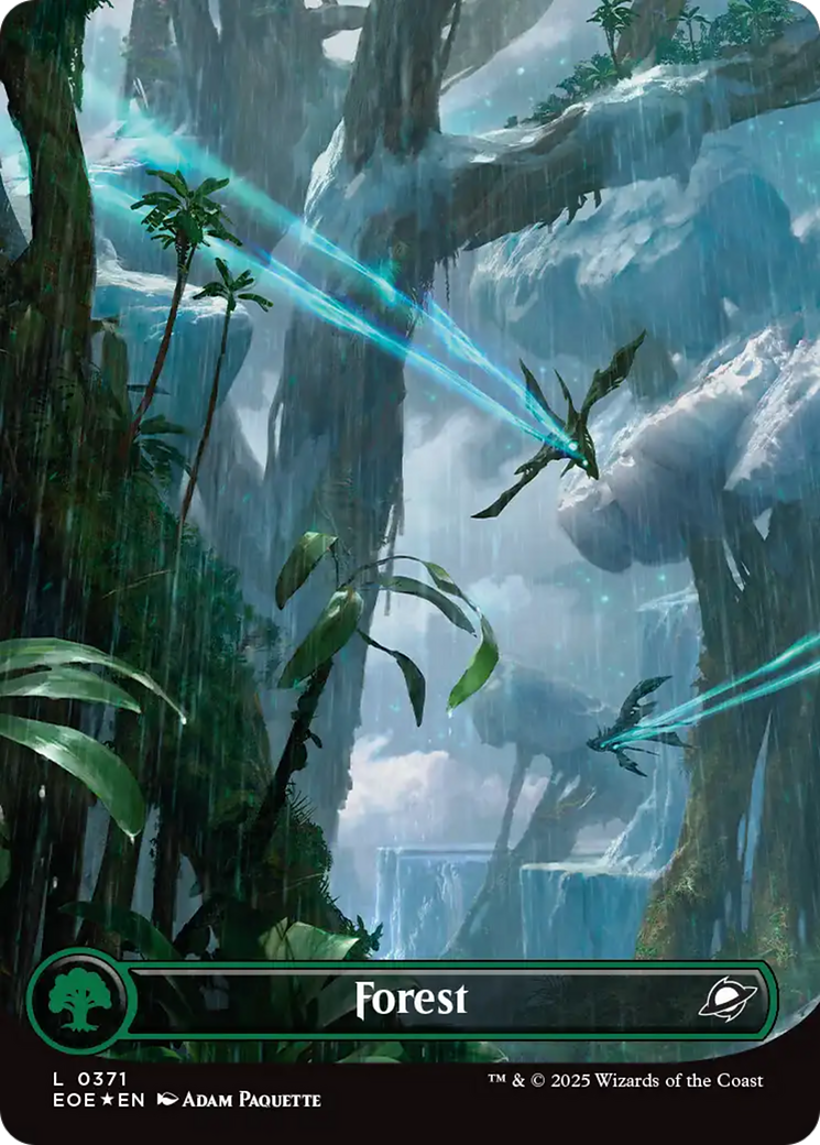 Forest (0371) (Borderless) (Galaxy Foil) [Edge of Eternities] | Spectrum Games