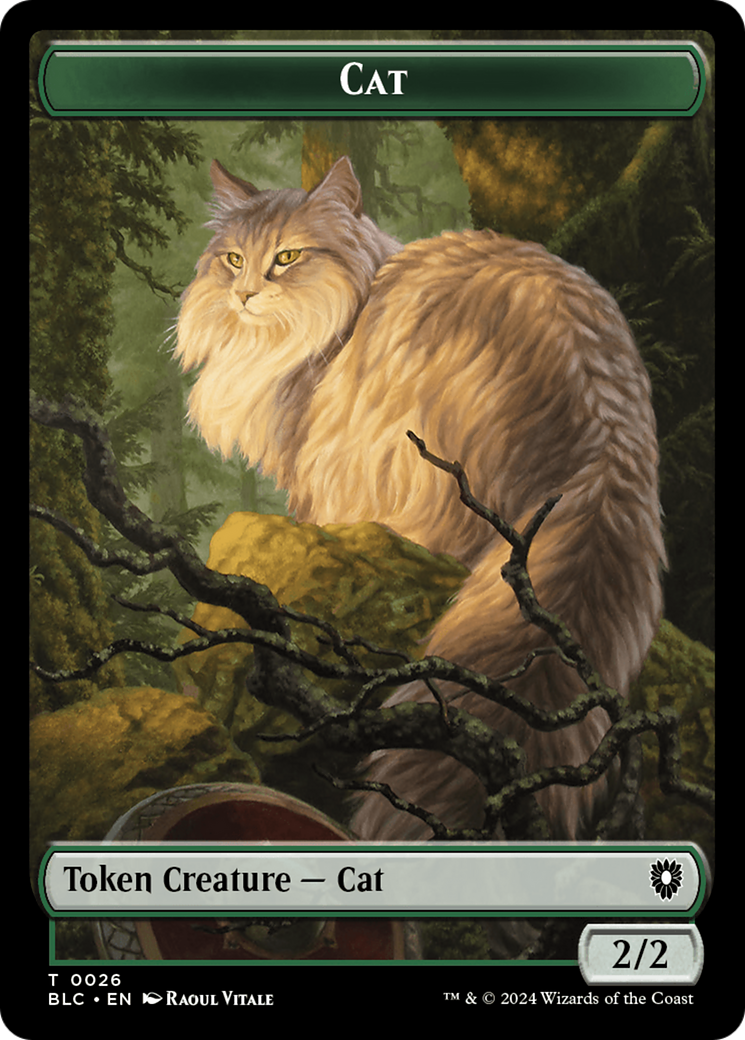 Elemental // Cat Double-Sided Token [Bloomburrow Commander Tokens] | Spectrum Games