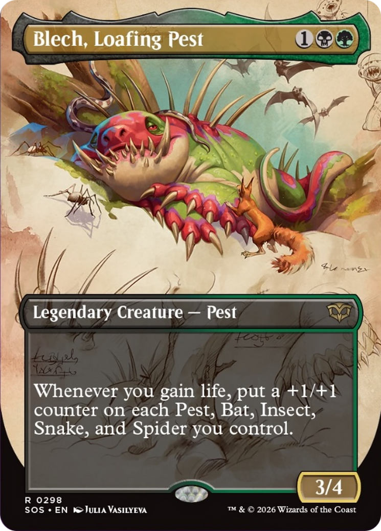 Blech, Loafing Pest (Borderless) [Secrets of Strixhaven] | Spectrum Games