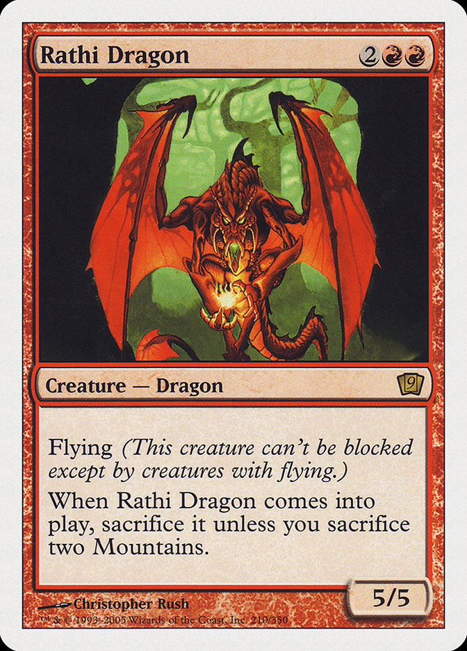 Rathi Dragon (9th Edition) [Oversize Cards] | Spectrum Games