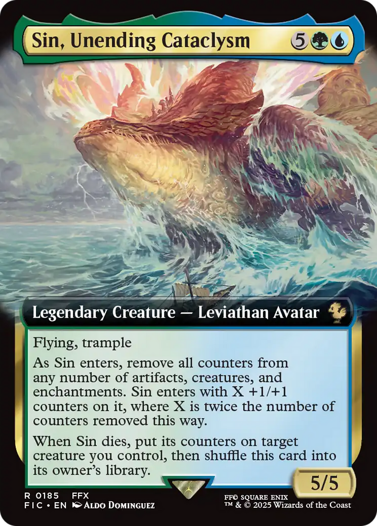 Sin, Unending Cataclysm (Extended Art) [FINAL FANTASY Commander] | Spectrum Games