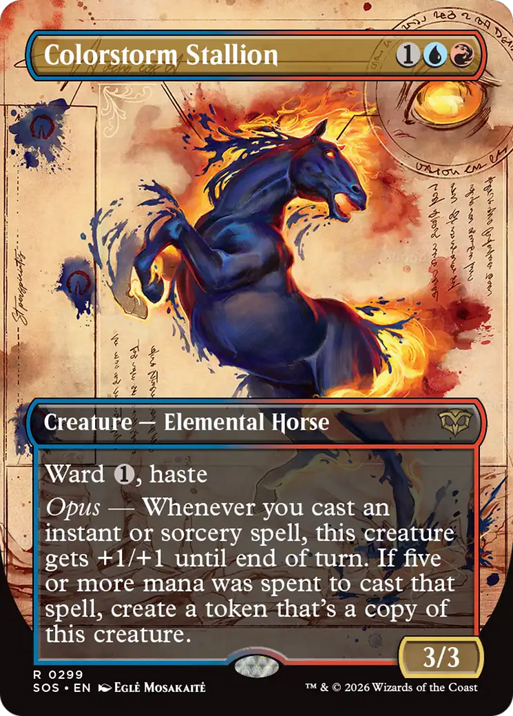 Colorstorm Stallion (Borderless) [Secrets of Strixhaven] | Spectrum Games