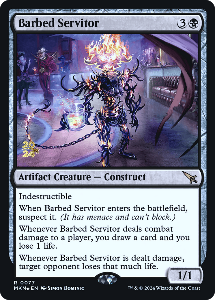 Barbed Servitor [Murders at Karlov Manor Prerelease Promos] | Spectrum Games