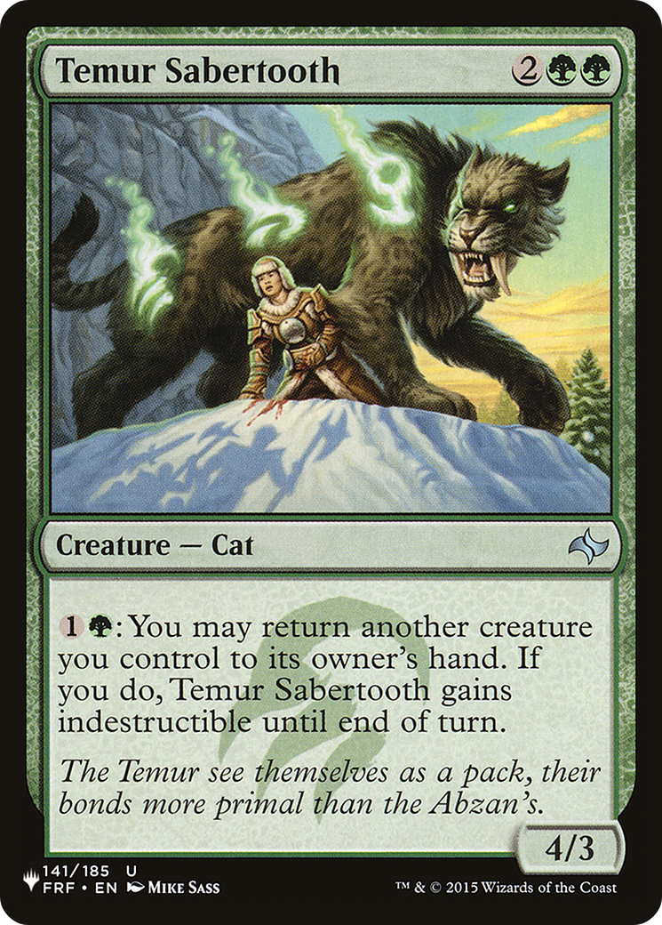 Temur Sabertooth [The List] | Spectrum Games