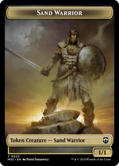 Marit Lage // Sand Warrior Double-Sided Token [Modern Horizons 3 Commander Tokens] | Spectrum Games