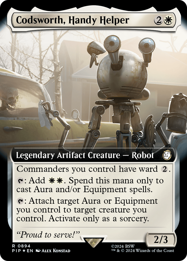 Codsworth, Handy Helper (Extended Art) (Surge Foil) [Fallout] | Spectrum Games