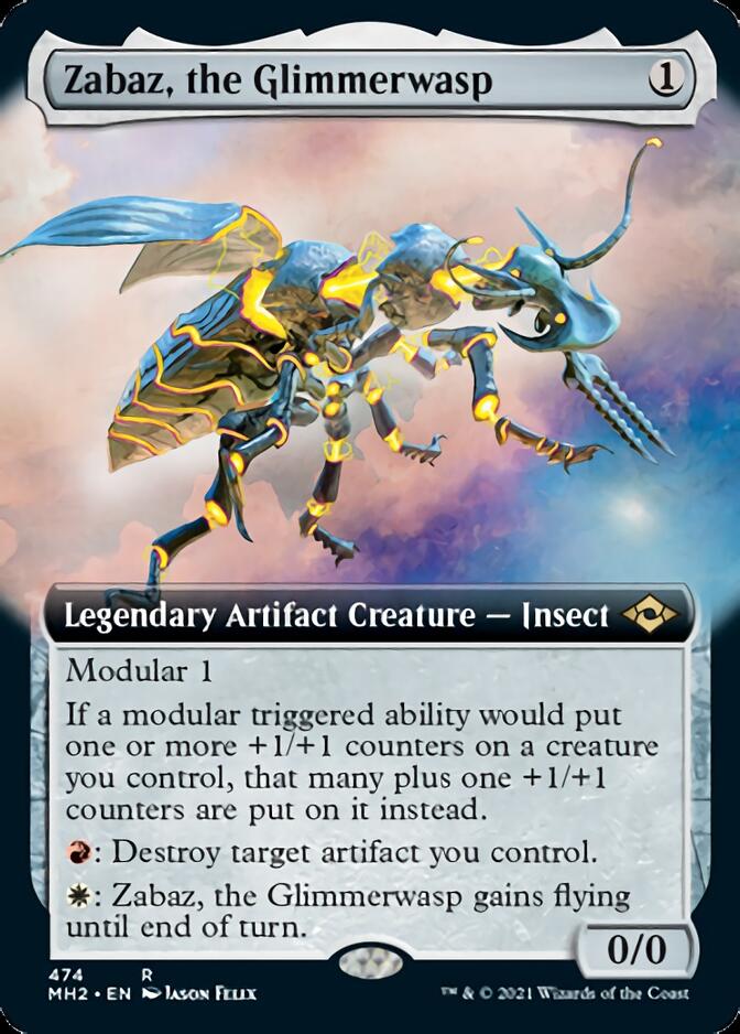 Zabaz, the Glimmerwasp (Extended Art) [Modern Horizons 2] | Spectrum Games