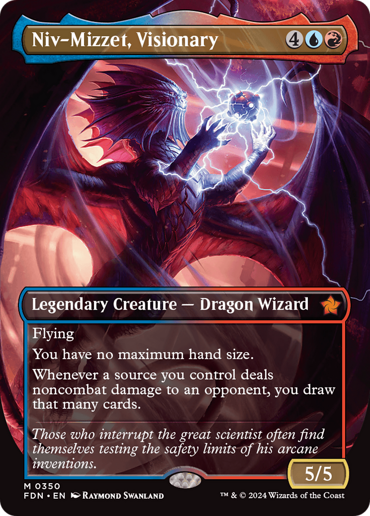 Niv-Mizzet, Visionary (Borderless) [Foundations] | Spectrum Games