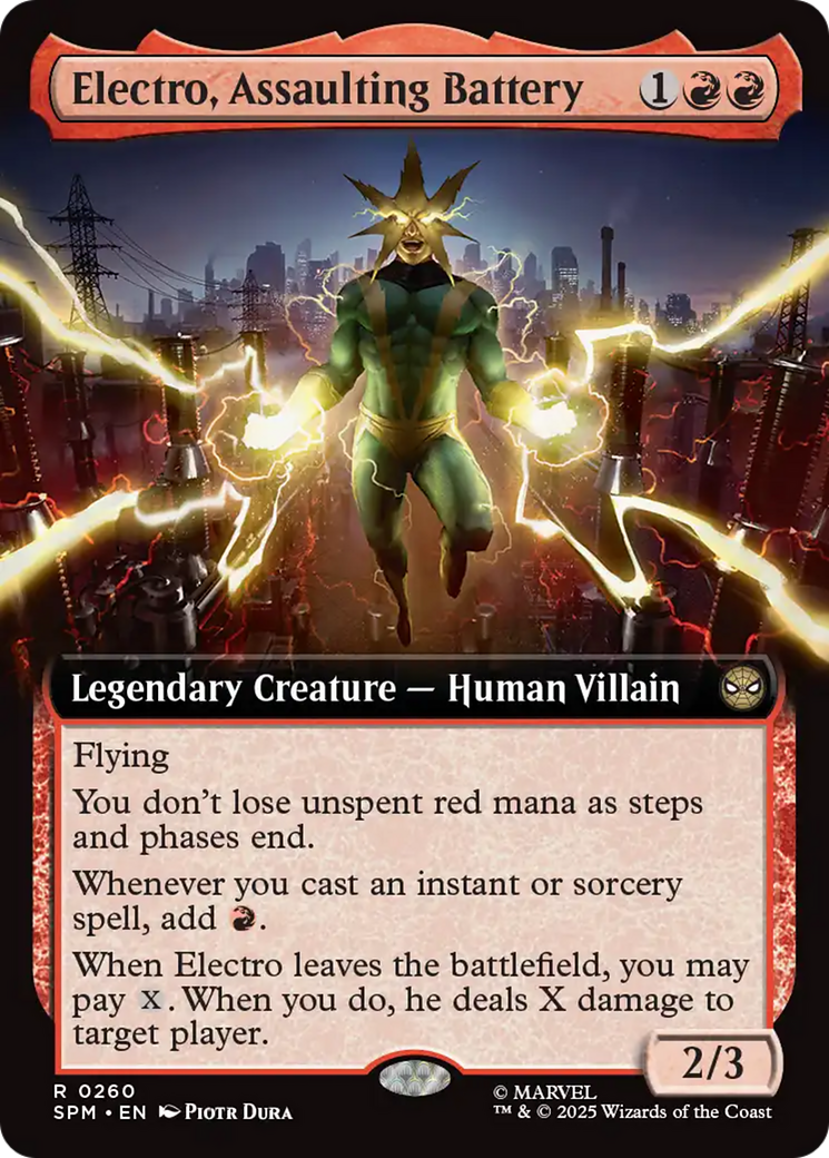 Electro, Assaulting Battery (Extended Art) [Marvel's Spider-Man] | Spectrum Games