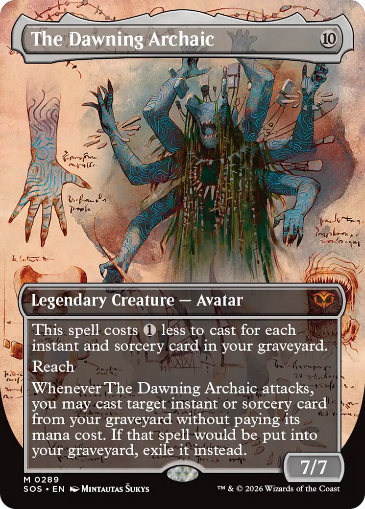 The Dawning Archaic (Borderless) [Secrets of Strixhaven] | Spectrum Games