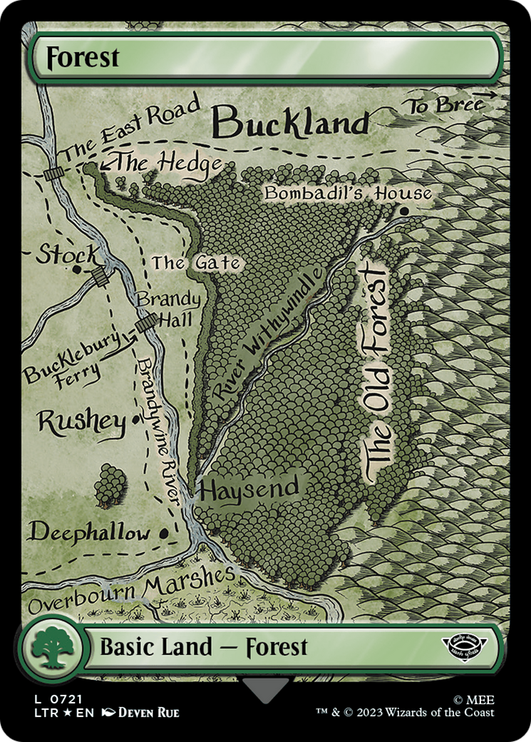 Forest (0721) (Surge Foil) [The Lord of the Rings: Tales of Middle-Earth] | Spectrum Games