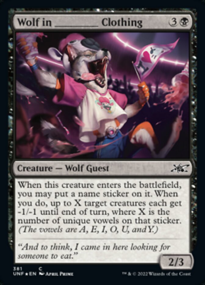 Wolf in _____ Clothing (Galaxy Foil) [Unfinity] | Spectrum Games