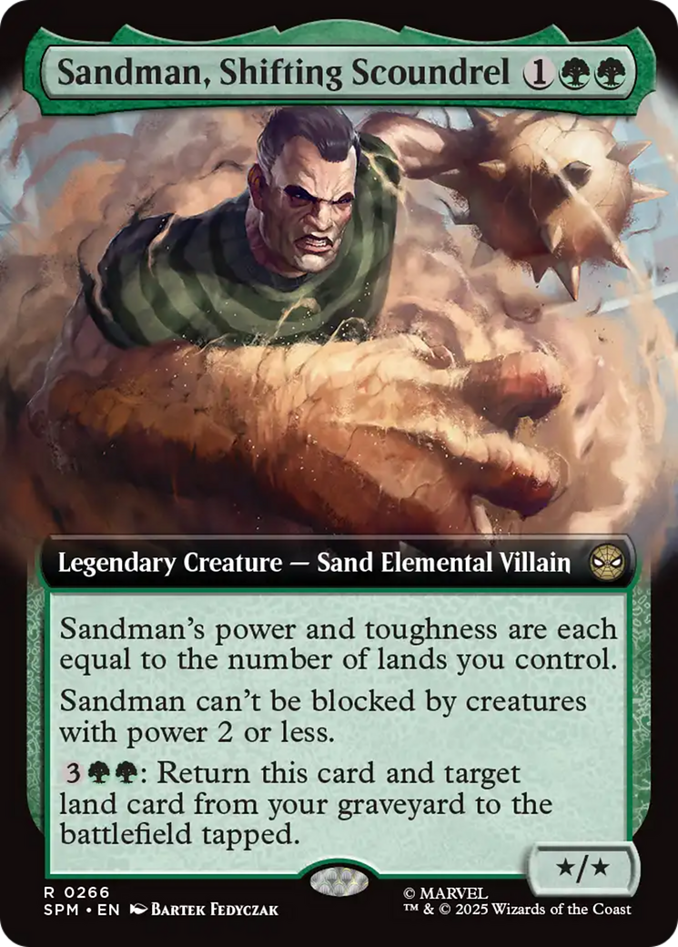 Sandman, Shifting Scoundrel (Extended Art) [Marvel's Spider-Man] | Spectrum Games