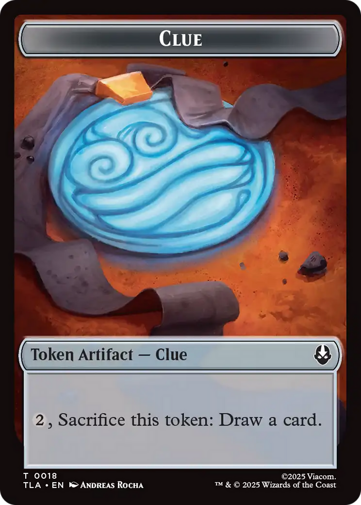 Clue (0018) // Food (0021) Double-Sided Tokens [Avatar: The Last Airbender Tokens] | Spectrum Games