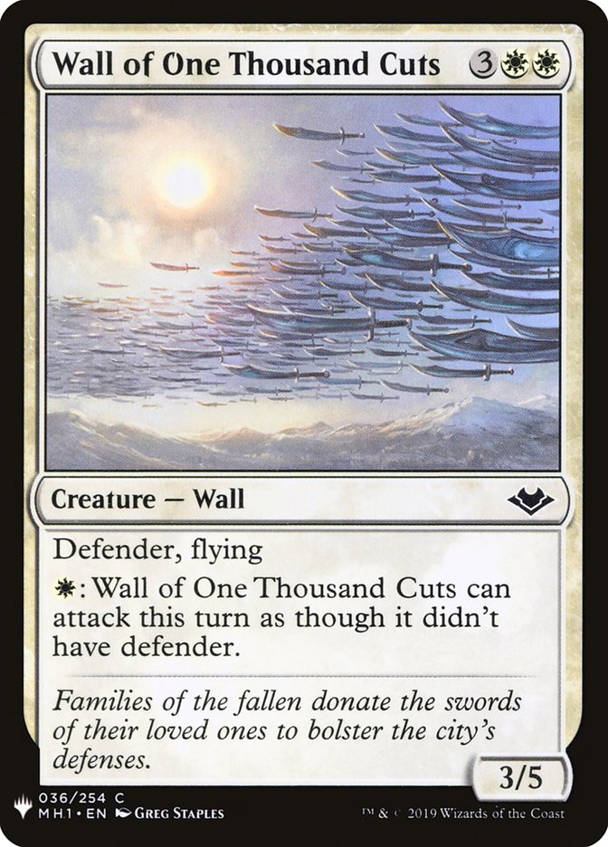 Wall of One Thousand Cuts [Mystery Booster] | Spectrum Games