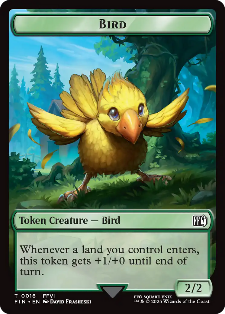 Bird (0016) // Wizard (0014) Double-Sided Token [FINAL FANTASY Tokens] | Spectrum Games