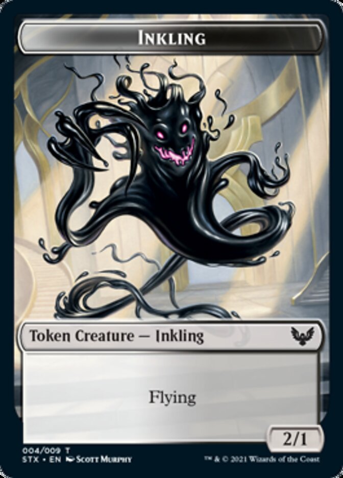 Fractal // Inkling Double-Sided Token [Strixhaven: School of Mages Tokens] | Spectrum Games