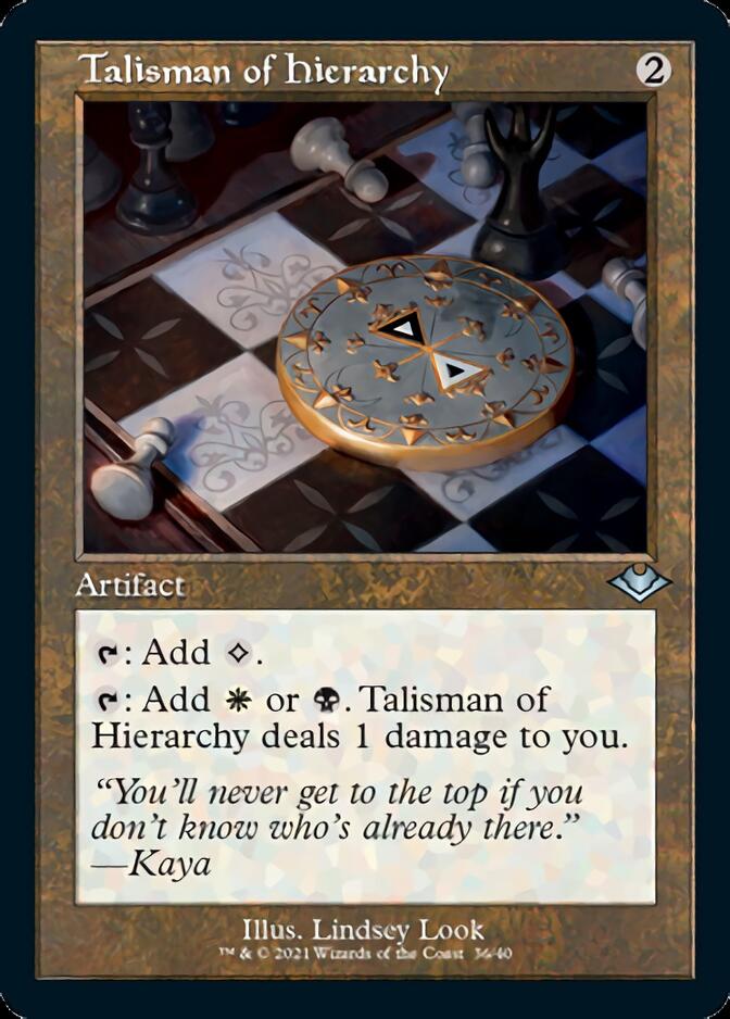 Talisman of Hierarchy (Retro Foil Etched) [Modern Horizons] | Spectrum Games