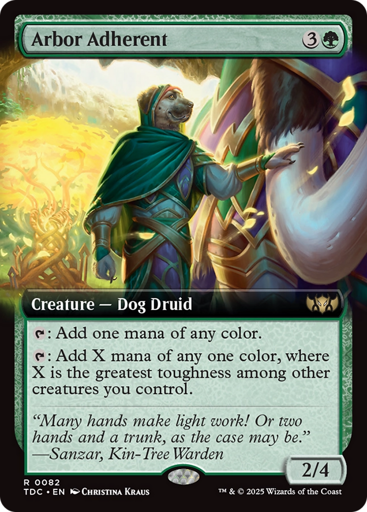 Arbor Adherent (Extended Art) [Tarkir: Dragonstorm Commander] | Spectrum Games