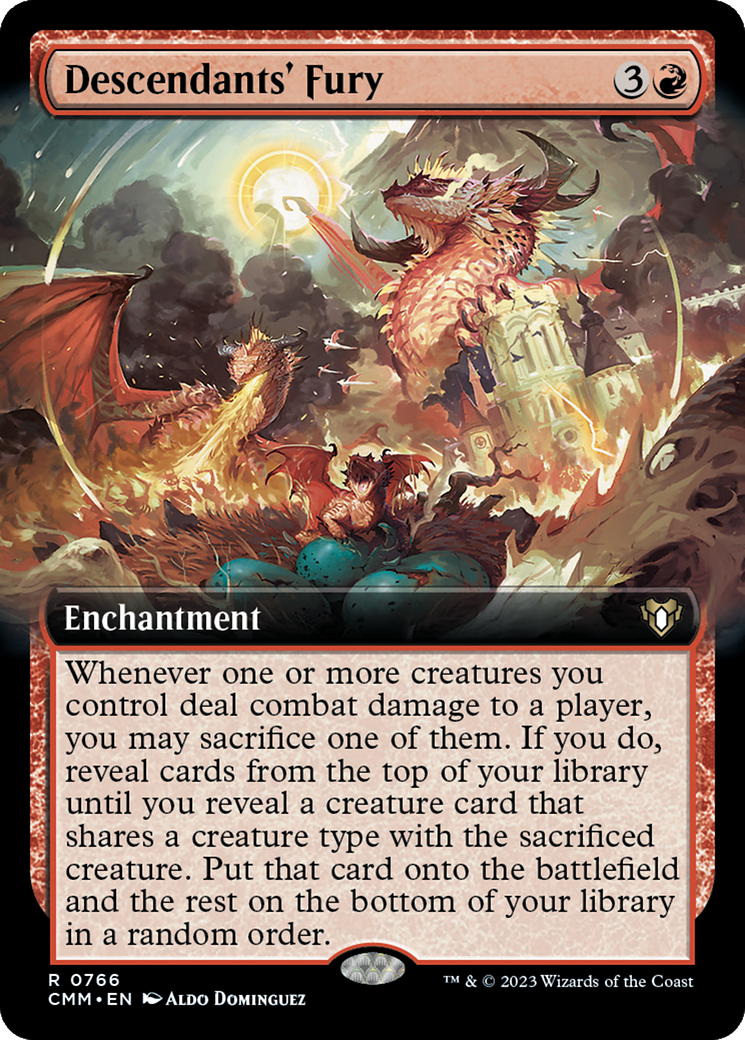 Descendants' Fury (Extended Art) [Commander Masters] | Spectrum Games