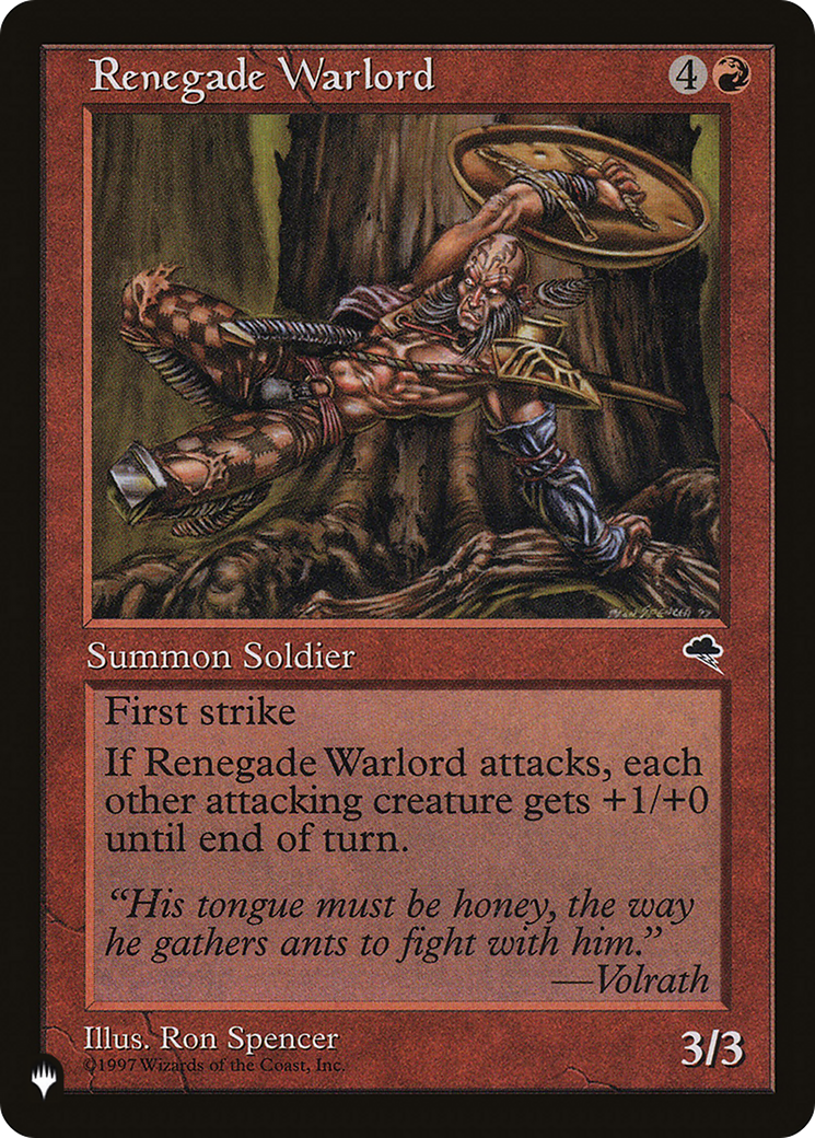 Renegade Warlord [The List Reprints] | Spectrum Games