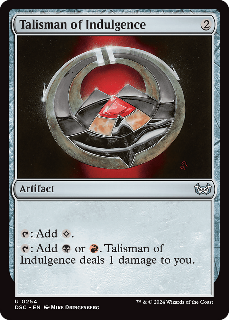 Talisman of Indulgence [Duskmourn: House of Horror Commander] | Spectrum Games