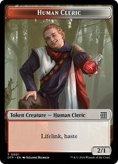 Human Cleric // Plot Double-Sided Token [Outlaws of Thunder Junction: Breaking News Tokens] | Spectrum Games