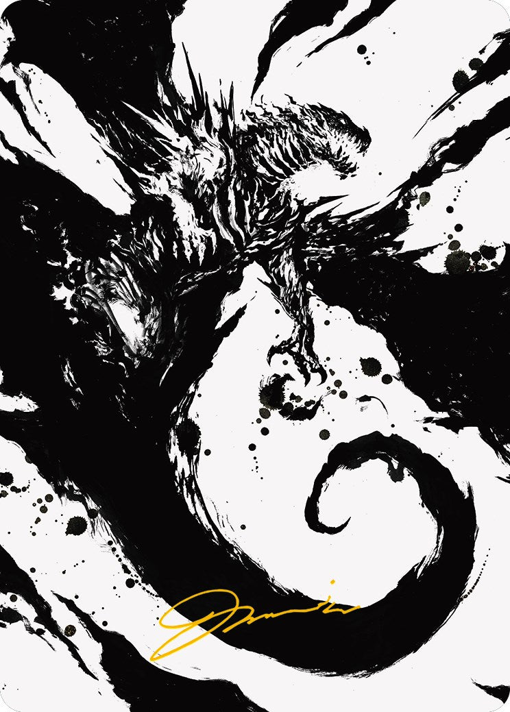 Capricious Hellraiser Art Card (Gold-Stamped Signature) [Phyrexia: All Will Be One Art Series] | Spectrum Games