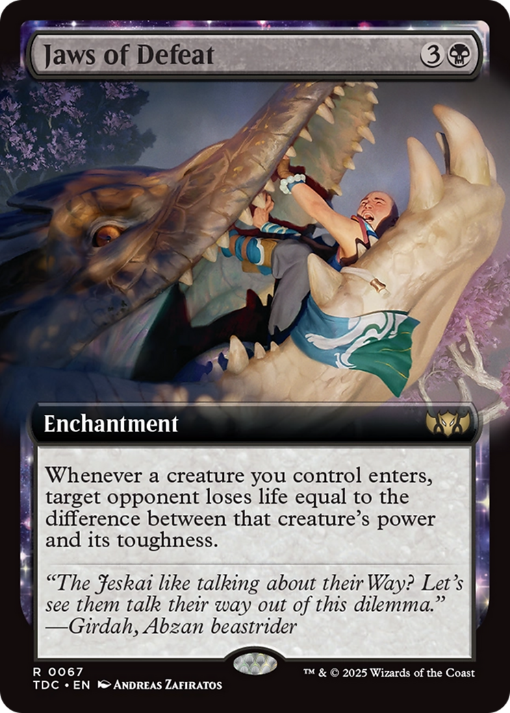 Jaws of Defeat (Extended Art) [Tarkir: Dragonstorm Commander] | Spectrum Games