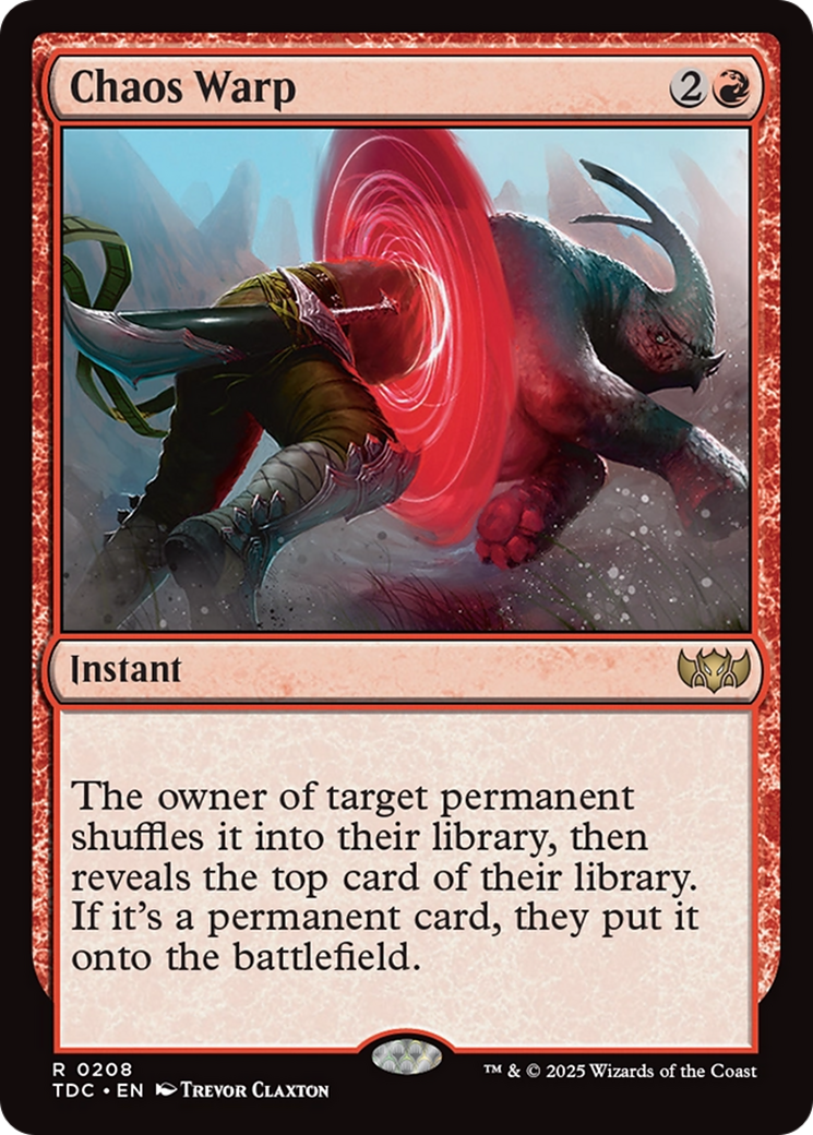 Chaos Warp [Tarkir: Dragonstorm Commander] | Spectrum Games