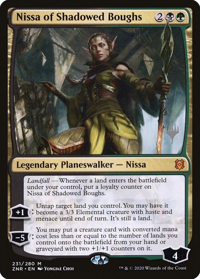 Nissa of Shadowed Boughs (Promo Pack) [Zendikar Rising Promos] | Spectrum Games