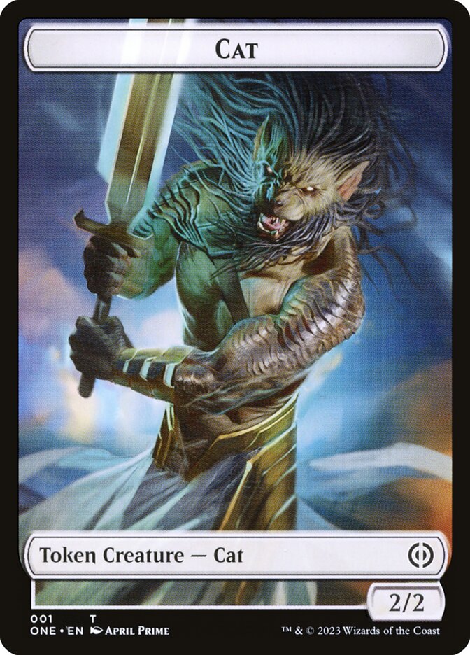 Phyrexian Goblin // Cat Double-Sided Token [Phyrexia: All Will Be One Tokens] | Spectrum Games