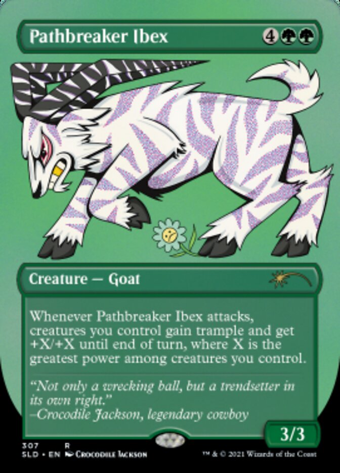 Pathbreaker Ibex (Borderless) (Foil Etched) [Secret Lair Drop Series] | Spectrum Games