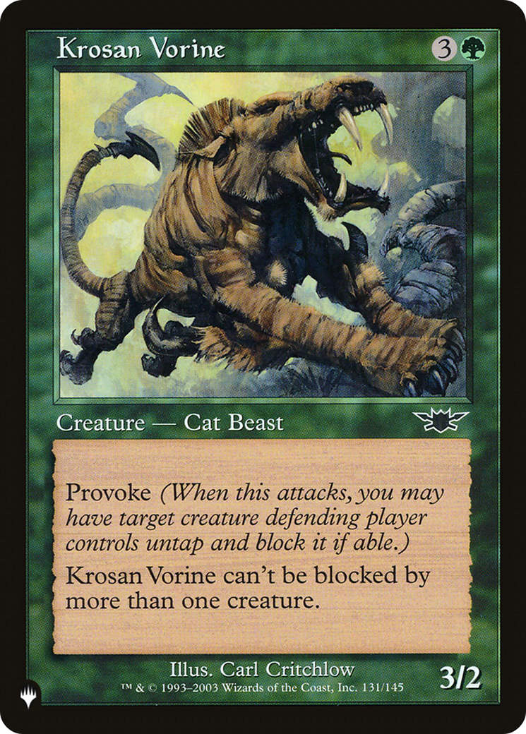 Krosan Vorine [The List Reprints] | Spectrum Games