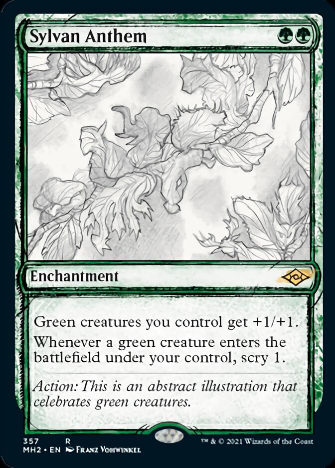 Sylvan Anthem (Sketch) [Modern Horizons 2] | Spectrum Games